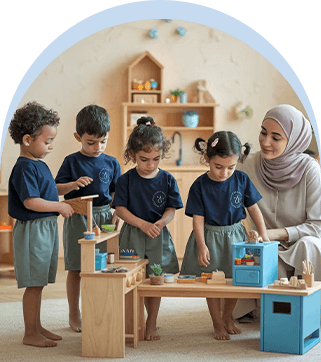 children are playing in alif ya nursery